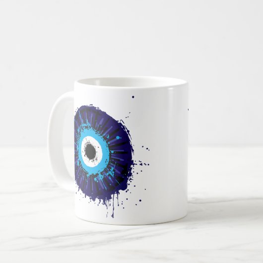🧿 Evil Eye Protection Mug コーヒーマグカップ (正面左)