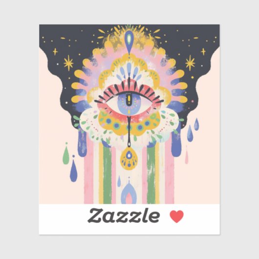 Evil Eye Rainbow Drip Protection Charm シール (シート)
