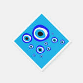 Evil Eye Talisman & Arabic Amuletギリシャ語/トルコ スタンダードカクテルナプキン (角)