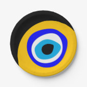 Evil Eye Talisman & Arabic Amulet /ギリシャ語，トルコ語 ペーパープレート (正面)