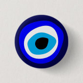 Evil Eye Talisman & Arabic Amulet /トルコ語ファッション 缶バッジ (正面)
