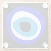Evil Eye Talisman & Arabic Amulet /トルコ語，ギリシャ語 ガラスコースター (裏面)