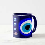 Evil Eye Talisman & Arabic Amulet /トルコ語,ギリシャ語 マグカップ (正面右)