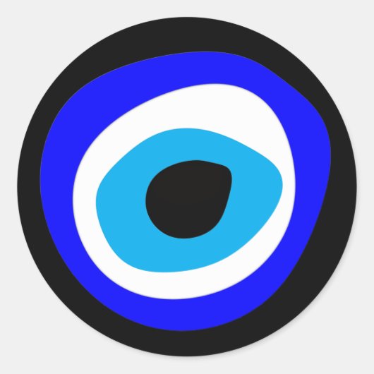 Evil Eye Talisman & Arabic Amulet /トルコ語，ギリシャ語 ラウンドシール (正面)