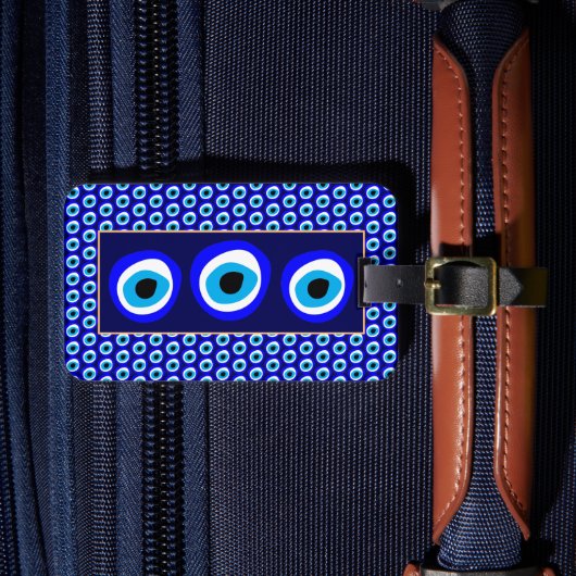 Evil Eye Talisman & Arabic Amulet /トルコ語，ギリシャ語 ラゲッジタグ (正面インサイチュ4)