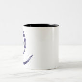 Evil EyeEvil Eye Artistic Blue Greek ツートーンマグカップ (中央)