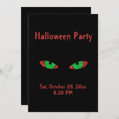 Evil Eyes Spider Webハローウィンパーティ招待状 招待状 (正面/裏面)