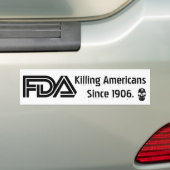 Evil FDA （ホワイト） バンパーステッカー (車上)