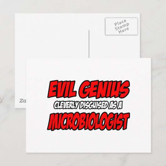 Evil Genius...微生物学者 ポストカード (正面/裏面)