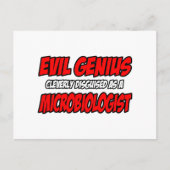 Evil Genius...微生物学者 ポストカード (正面)