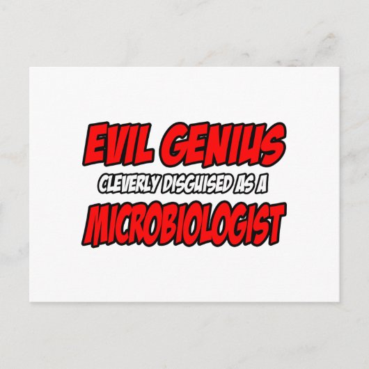 Evil Genius...微生物学者 ポストカード (正面)