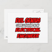 Evil Genius...電気技師 ポストカード (正面/裏面)