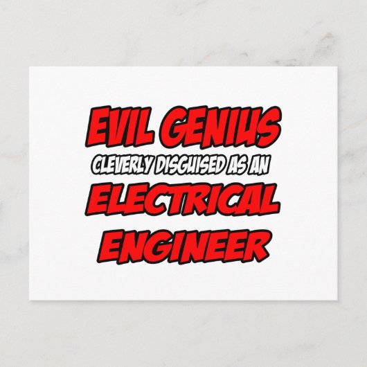 Evil Genius...電気技師 ポストカード (正面)