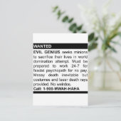 Evil Genius Ad ポストカード (スタンド正面)