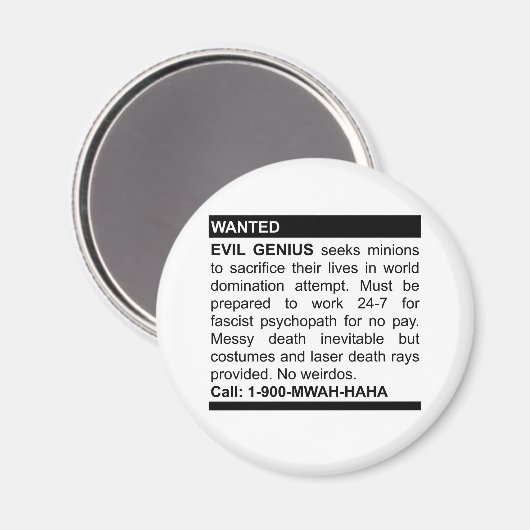 Evil Genius Ad マグネット (正面/裏面)