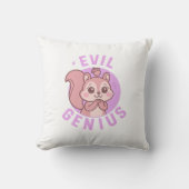 Evil Genius | Cute Squirrel Cartoon クッション (正面)