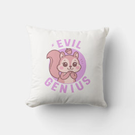 Evil Genius | Cute Squirrel Cartoon クッション