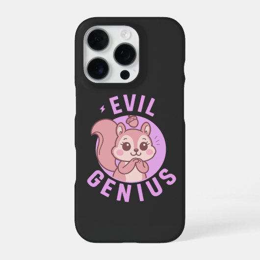 Evil Genius | Cute Squirrel Cartoon iPhoneケース (裏面)