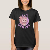 Evil Genius | Cute Squirrel Cartoon Tシャツ (正面)