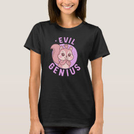 Evil Genius | Cute Squirrel Cartoon Tシャツ