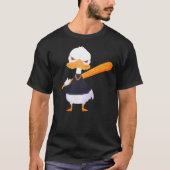 Evil Halloween duck with baseball bat Tシャツ (正面)