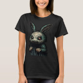 Evil Horror Bunny Nightmare Scary Terrifying Hallo Tシャツ (正面)