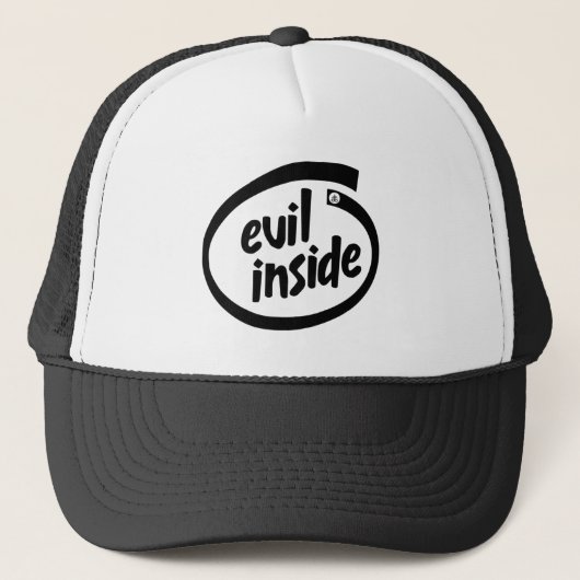 Evil Inside - 666 - Hail Satan - Cap - Truckercap キャップ (正面)