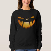 Evil Jack O Lantern Pumpkin w Vampire Fangs for Ha スウェットシャツ (正面)