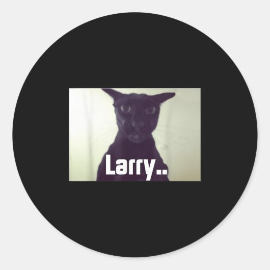 Evil Larry Meme Larry Cat Meme Cursed Memes Brainr ラウンドシール (正面)