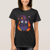 Evil Owl Witch Scary Owl Lover Halloween Tシャツ (正面)
