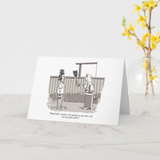 Evil Perm greeting card カード (黄色い花)