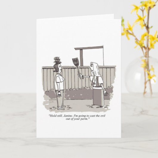 Evil Perm greeting card カード (黄色い花)