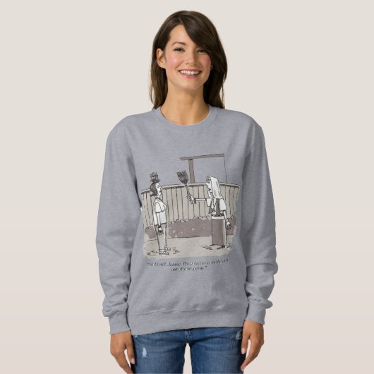 Evil Perm women gray sweatshirt スウェットシャツ (正面フル)