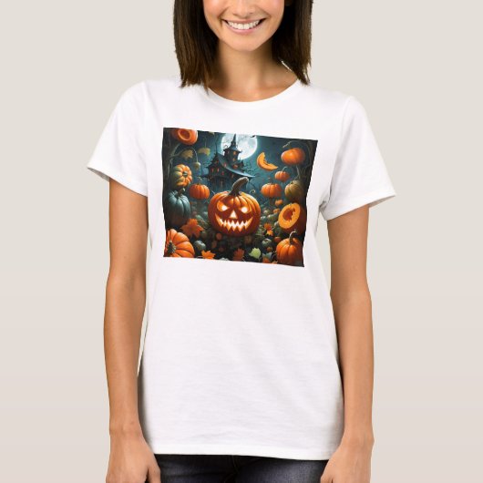 Evil pumpkin white tシャツ (正面)