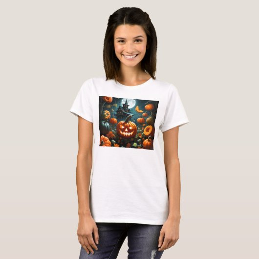 Evil pumpkin white tシャツ (正面フル)