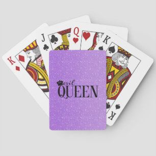 EVIL QUEENクラウンパープルグリッターグラム遊ズカード トランプ