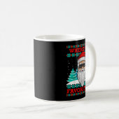 Evil Santa Where's My Favorite Ho Funny Ugly Chris コーヒーマグカップ (正面右)