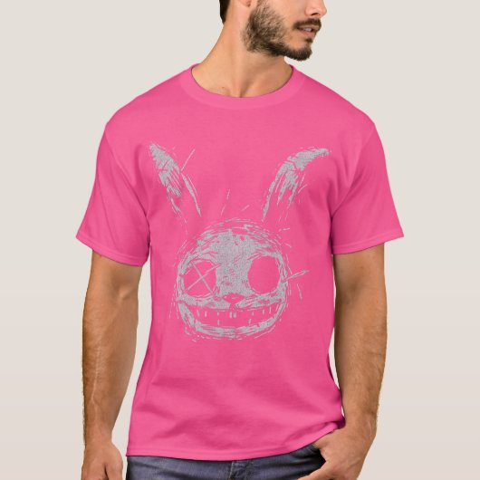 Evil Scary Bunny Rabbit Alt Goth Grunge Horror Aes Tシャツ (正面)