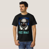 EVIL SCARY CLOWN FREE HUGS TEES T-SHIRT Tシャツ (正面フル)