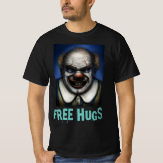 EVIL SCARY CLOWN FREE HUGS TEES T-SHIRT Tシャツ