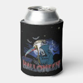 Evil Skeleton In Scary Dark Night Halloween 缶クーラー (缶正面)