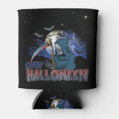 Evil Skeleton In Scary Dark Night Halloween 缶クーラー (正面)