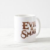 Evil&Smart, nur Schrift, text only コーヒーマグカップ (正面右)
