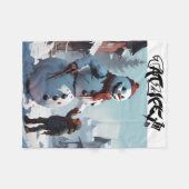 Evil Snowman and Little Buddy Fleece Blanket フリースブランケット (正面(横))