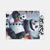 Evil Snowman and Snowson Fleece Blanket フリースブランケット (正面(横))