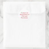 Evil Trump Filth Perversion Hankamer Artjunkhaus ラウンドシール (バッグ)