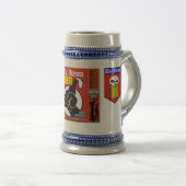 Evilbrauの握りこぶしのロゴのマグ ビールジョッキ (正面右)