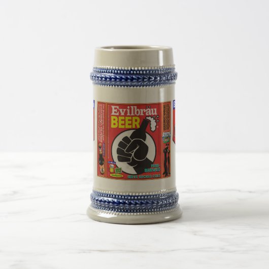 Evilbrauの握りこぶしのロゴのマグ ビールジョッキ (中央)