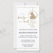 Evite我々は真珠のように待つことができ赤ちゃんシャワーDigi招待状 セーブザデート (正面)