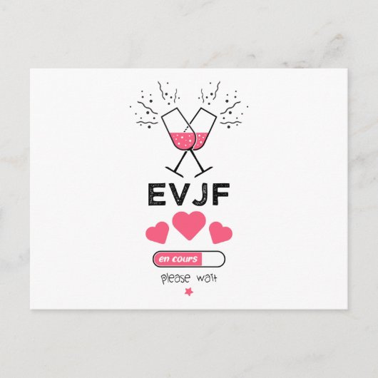 EVJF en cours please wait シーズンポストカード (正面)